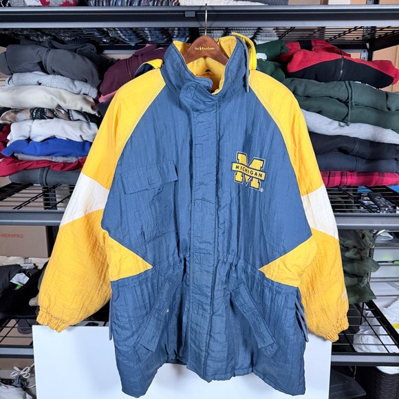 LOGO 7 Other - Vintage 90's Michigan Wolverines Logo 7 Jacket Mens‎ XLarge Blue Yellow Coat